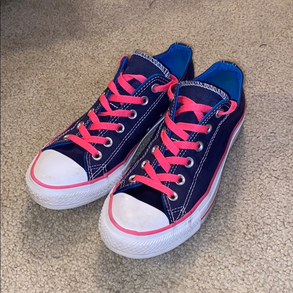 Unisex Pink and blue converse